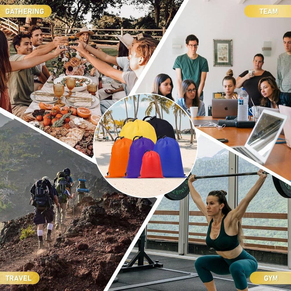 Customizable Waterproof Drawstring Sack - Sporty … - image 6